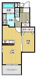 ライフフィールド警弥郷 1LDKの間取図画像