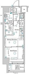 Raffistar中野本町 1DKの間取図画像