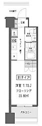 ガーデン蒲田 1Kの間取図画像