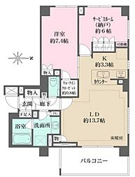 ベリスタ四谷大京町 1SLDKの間取図画像