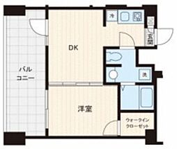 レスピール三鷹 9階1DKの間取り