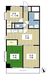 サンモール21 3DKの間取図画像