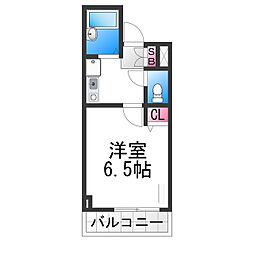 アルファ　ヴィレッジ 2階1Kの間取り