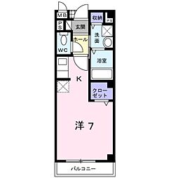 ビューハーモニー ワンルームの間取図画像