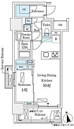 シーズンフラッツ浅草六丁目 1LDKの間取図画像
