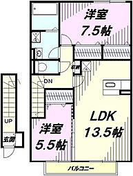 クラインベルク 2LDKの間取図画像