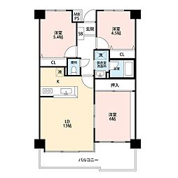 プリムローズ浦和2 3LDKの間取図画像