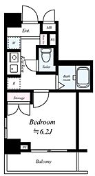 ヴェルステージ板橋本町II 8階1Kの間取り