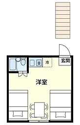 平井ビル ワンルームの間取図画像