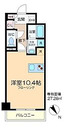 フォルティス水天宮前 ワンルームの間取図画像