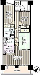 パークスカイタワ−・松戸 9階3LDKの間取り