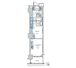 パークアクシス滝野川ラ　ブリーズ 1階1LDKの間取り