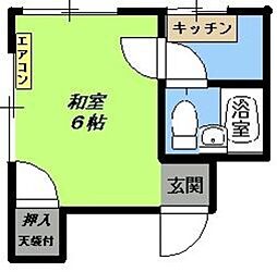 三商ハウス 2階1Kの間取り