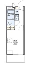 レオパレスＡｄｍｉｒａｔｉｏｎＮＥＸＴ 3階1Kの間取り