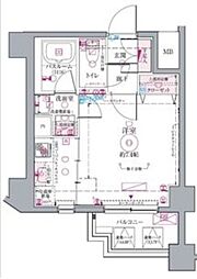 CREVISTA代田橋 1Kの間取図画像