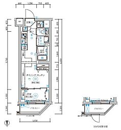 RELUXIA武蔵中原 1DKの間取図画像