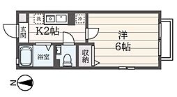 マイ・コンフォート諏訪 103 1階1Kの間取り