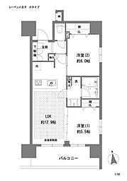 ラグゼナ八王子横山町 1SLDKの間取図画像