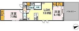 ウィル カノア 2LDKの間取図画像