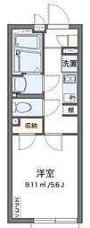 クレイノカサ リリオIII 3階1Kの間取り