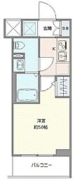 GENOVIA天王台 1Kの間取図画像