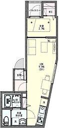 Iris西台 2階1LDKの間取り