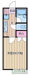 セ・パラン210B 1階1Kの間取り