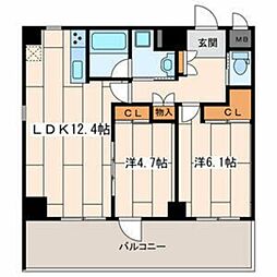 RALLY'S 2LDKの間取図画像