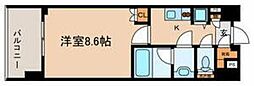 クオリア南麻布 1Kの間取図画像