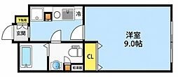 FABRIC武蔵新田 1Kの間取図画像