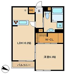 SFLAT V 1LDKの間取図画像