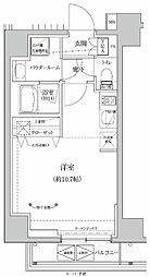 リルシア本所吾妻橋3 303 3階ワンルームの間取り