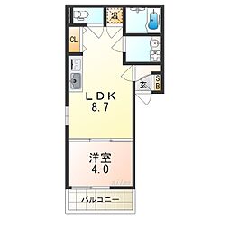 Fasecialipline 1LDKの間取図画像