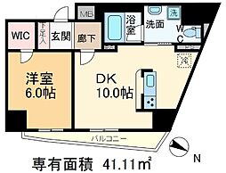 プロスペクト西巣鴨 5階1LDKの間取り