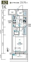 MAXIV生田 1Kの間取図画像