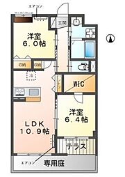 (仮称)流山市駒木マンション 2LDKの間取図画像