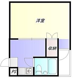 アメニティコウヤマ第11ガーデン 2階1Kの間取り