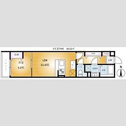 REVENE習志野 1LDKの間取図画像