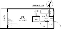 ライオンズマンション荏原中延 ワンルームの間取図画像