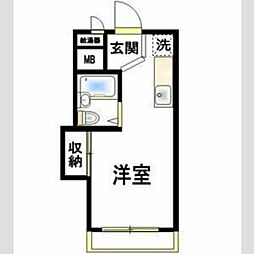 エリール厚木 ワンルームの間取図画像