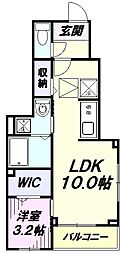 ハイライト 1階1LDKの間取り