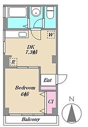 R-STYLE武蔵境 1階1DKの間取り