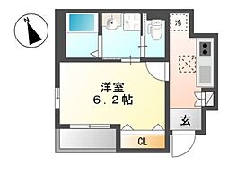 ヴァレンティーナ(Valentina) 1階1Kの間取り