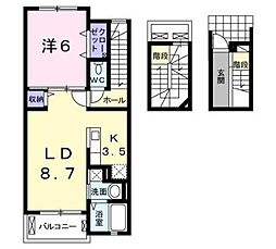 マウンテンエミネンス3 1LDKの間取図画像