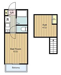 ショコラ5 1Kの間取図画像