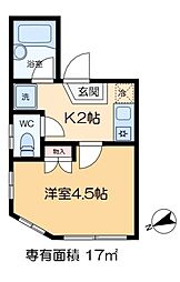 ハイツこぐま 1Kの間取図画像