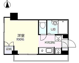 TKパークハイム 1Kの間取図画像