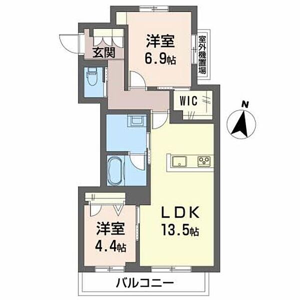アインス（ＢＥＬＳ認証・ＺＥＨ） A0301｜岡山県倉敷市福井(賃貸マンション2LDK・3階・61.99㎡)の写真 その2