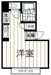 マンションKANNA 2階1Kの間取り