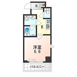 アスヴェル京都二条駅前 2階1Kの間取り
